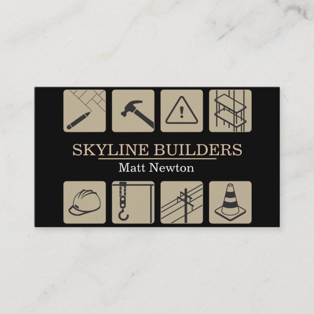 Tarjeta De Visita Constructor General Contratista de Construcción de (Anverso)