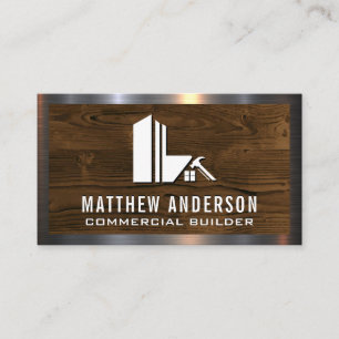 Tarjeta De Visita Constructor   Madera y acero