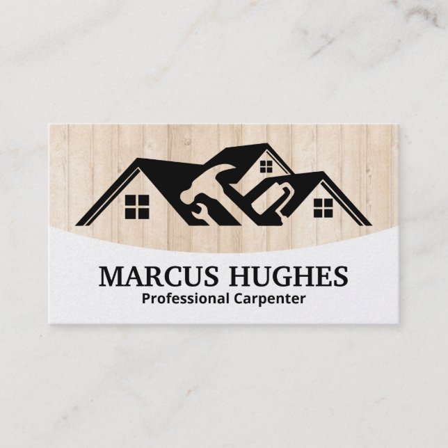 Tarjeta De Visita Constructor | Paneles de Madera Dura | Herramienta (Anverso)