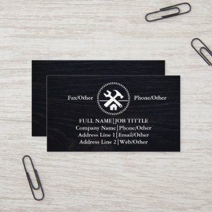 Tarjeta De Visita Constructor Profesional Herramientas de Carpinterí