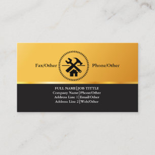 Tarjeta De Visita Constructor Profesional Herramientas de Carpinterí