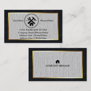 Tarjeta De Visita Constructor Profesional Herramientas de Carpinterí