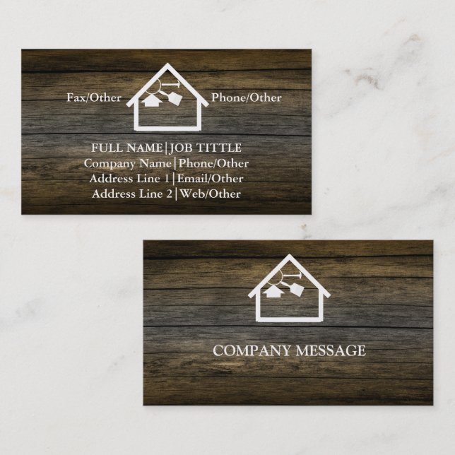 Tarjeta De Visita Constructor Profesional Herramientas de Carpinterí (Anverso / Reverso)