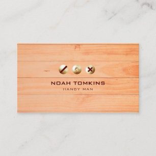 Tarjeta De Visita Constructor Profesional Moderno Hombre Práctico