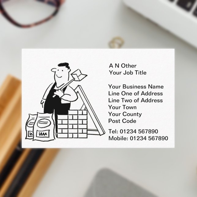 Tarjeta De Visita Constructores y servicios de construcción (General Builder Business Card)