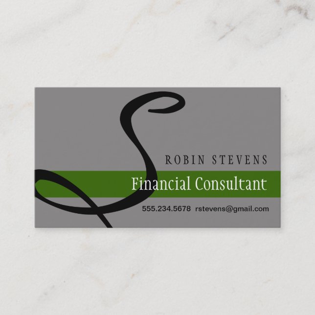 Tarjeta De Visita Consulant financiero (Anverso)