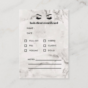 Tarjeta De Visita Consulta de cliente de extensión de Eyelash de már