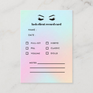 Tarjeta De Visita Consulta Holográfica de cliente de extensión Eyela