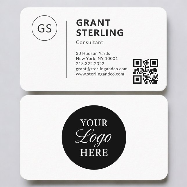 Tarjeta De Visita Consultant QR Code Logo Professional (Subido por el creador)