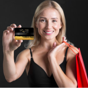 Tarjeta De Visita Consultar Black Gold Resumen Marble Vip