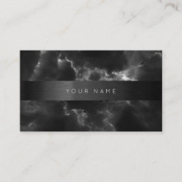 Tarjeta De Visita Consultar Vip de Mármol Gris Negro Resumen