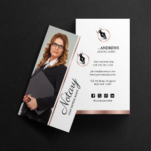 Tarjeta De Visita Consultor Agente de Firma de Préstamos Notario Pro