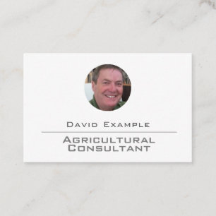 Tarjeta De Visita Consultor agrícola con foto de titular