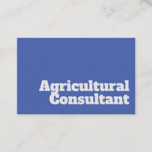 Tarjeta De Visita Consultor agrícola en negrita y claro