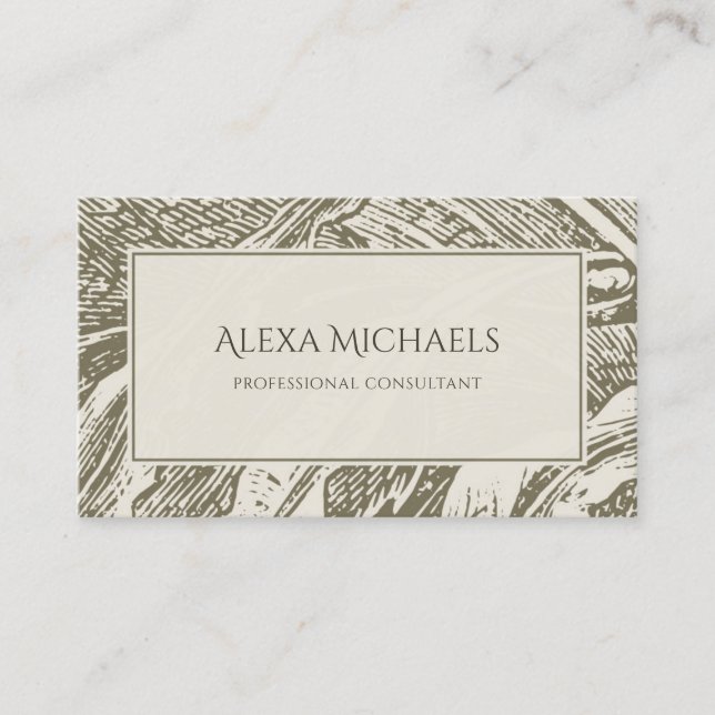 Tarjeta De Visita Consultor Art Deco Sage (Anverso)