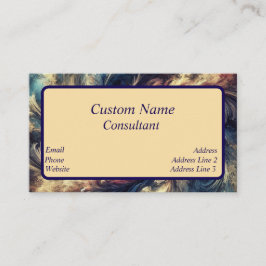 Tarjeta De Visita Consultor Arte Resumen Moderno