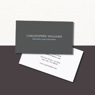 Tarjeta De Visita Consultor azul gris de la textura elegante simple