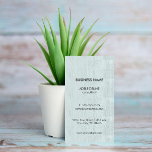 Tarjeta De Visita Consultor Azul Pálido Texturizado Simple Moderno