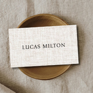Tarjeta De Visita Consultor beige textura elegante profesional