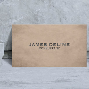 Tarjeta De Visita Consultor beige textura elegante profesional