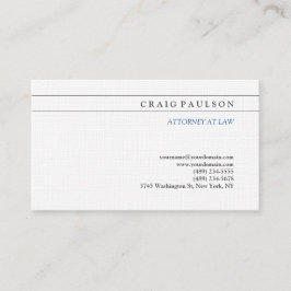 Tarjeta De Visita Consultor blanco negro abogado en la profesión de 