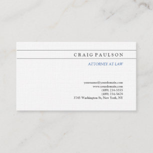 Tarjeta De Visita Consultor blanco negro abogado en la profesión de 