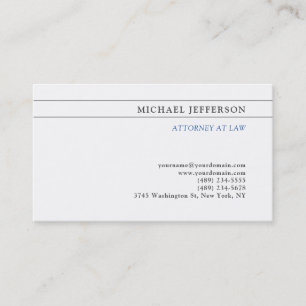 Tarjeta De Visita Consultor Blanco Negro Abogado Profesión