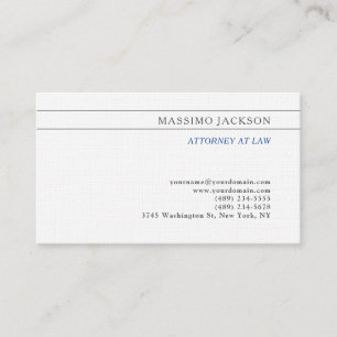 Tarjeta De Visita Consultor Blanco Negro Abogado Profesión Jurídica