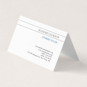 Tarjeta De Visita Consultor Blanco Negro Abogado Profesión Jurídica