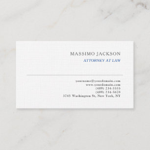 Tarjeta De Visita Consultor Blanco Negro Abogado Profesión Jurídica