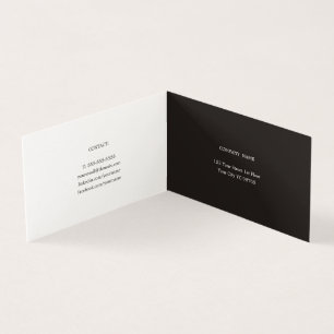 Tarjeta De Visita Consultor blanco negro elegante simple minimalista