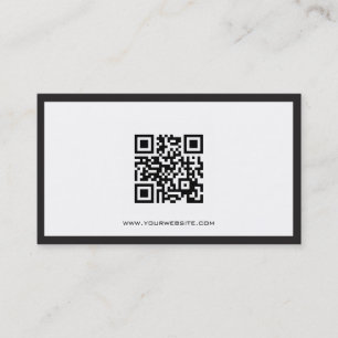Tarjeta De Visita Consultor blanco y negro del código de QR