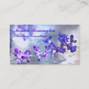 Tarjeta De Visita Consultor Boda de las flores moradas