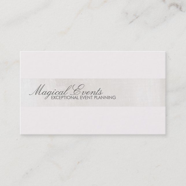 Tarjeta De Visita Consultor Boda formal blanco (Anverso)