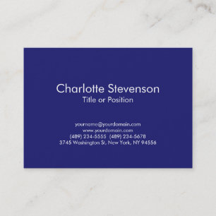 Tarjeta De Visita Consultor Chubby Midnight Blue