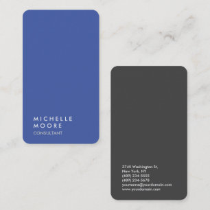 Tarjeta De Visita Consultor creativo sencillo y sencillo de moda gri