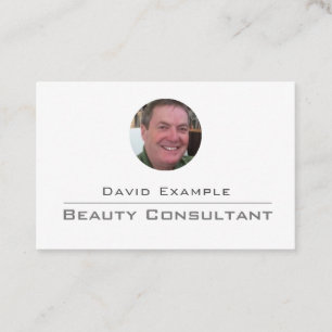 Tarjeta De Visita Consultor de belleza con foto de titular