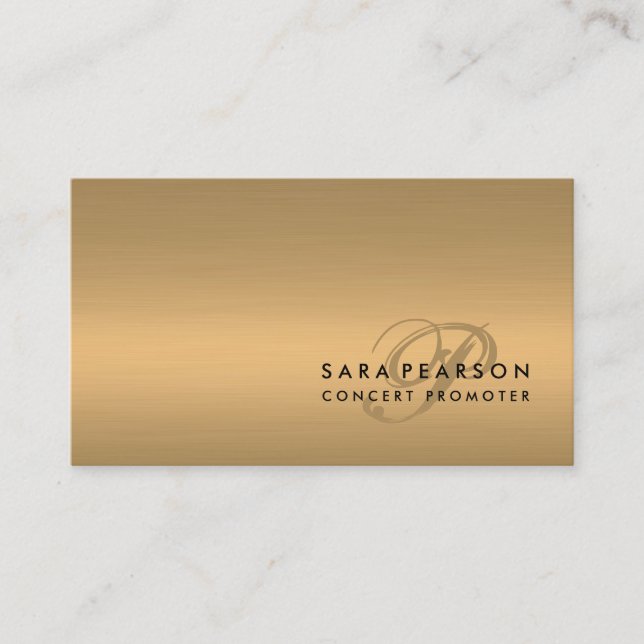 Tarjeta De Visita Consultor de belleza Faux Gold (Anverso)