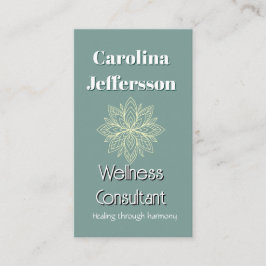 Tarjeta De Visita Consultor de Bienestar de la Atención Zen Lotus Ve