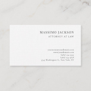 Tarjeta De Visita Consultor de blanco y negro Abogado Lino Premium