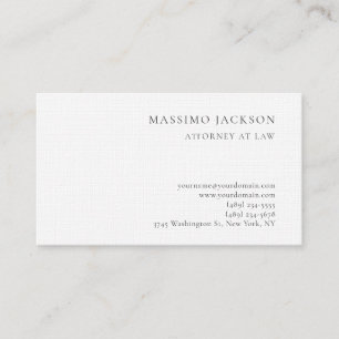 Tarjeta De Visita Consultor de blanco y negro Abogado Lino Premium