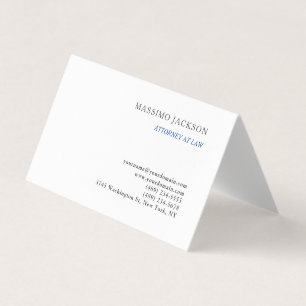 Tarjeta De Visita Consultor de Blanco y Negro Abogado Profesión