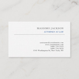 Tarjeta De Visita Consultor de blanco y negro Abogado profesión jurí