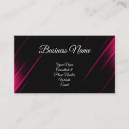 Tarjeta De Visita Consultor de caligrafía rosa y negra