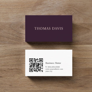 Tarjeta De Visita Consultor de código QR elegante minimalista