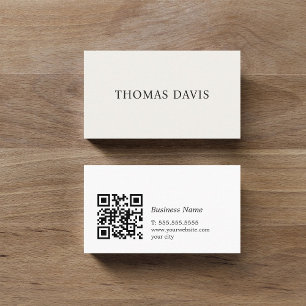 Tarjeta De Visita Consultor de código QR elegante minimalista
