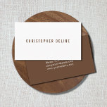 Tarjeta De Visita Consultor de color blanco oscuro y negro profesion<br><div class="desc">Plantilla de tarjeta de visita de personalizable simple. Diseño elegante y fresco. Perfecto para cualquier profesional.</div>