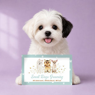 Tarjeta De Visita Consultor de Comportamiento de Perro Verde Entrena