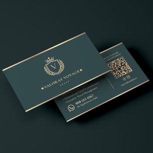 Tarjeta De Visita Consultor de Concierge de Viajes de Lujo Crest Ver