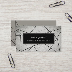 Tarjeta De Visita Consultor de Construcción Moderna de Arquitecto Ge